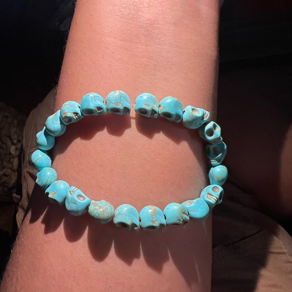 Blue skull bracelet